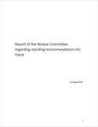 Thumbnail image of the Review Committee Report on mpox