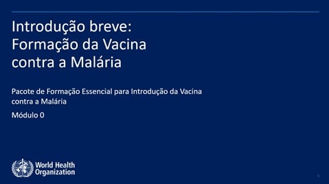 Introdução breve: Formação da Vacina contra a Malária