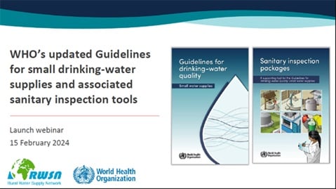 Presentation for the Launch webinar for WHO guidelines and tools to enhance small water supplies