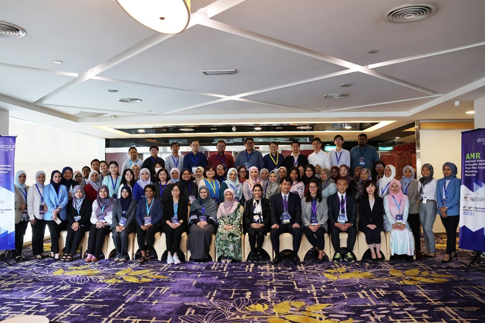 Group photo during the AMR Outbreak Response in Hospital Settings for train-the-trainer workshop in Putrajaya.